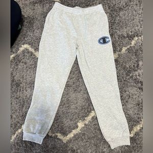 Boys Gray Champion Sweat Pants Large